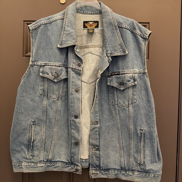 Harley-Davidson Other - VTG An American Legend Harley Davidson Denim Sleeveless Jean Vest 3XL XXXL